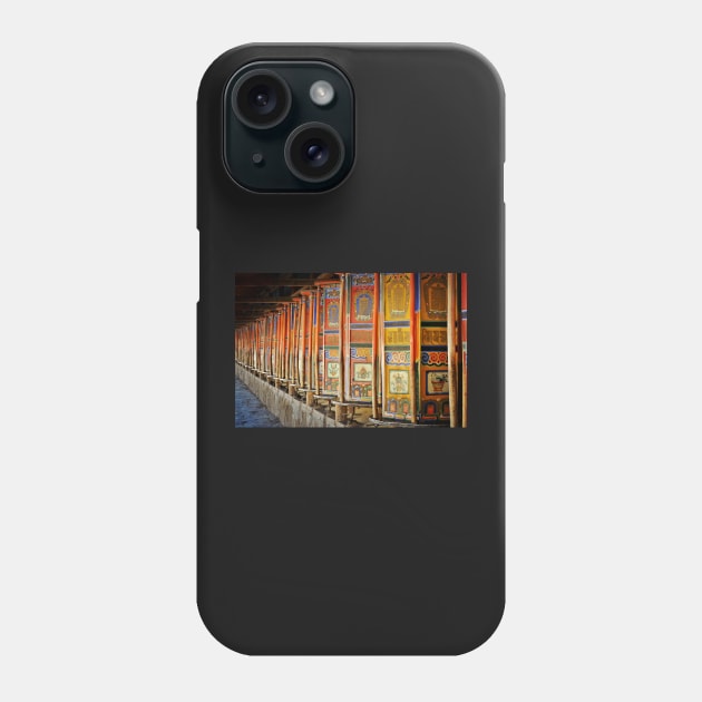 An Alley Of Tibetan Prayer Wheels Phone Case by AlexaZari