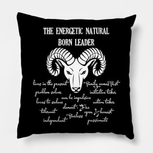 Aries Personality Traits Pillow