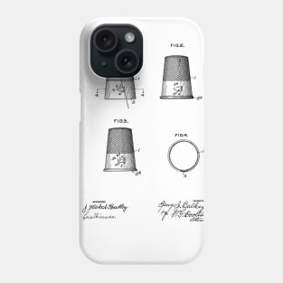 Thimble Vintage Patent Drawing Phone Case