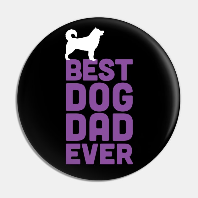 Best Malamute Dog Dad Ever - Purple Dog Lover Gift Pin by Elsie Bee Designs