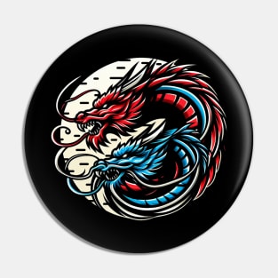 Twin Dragon Pin