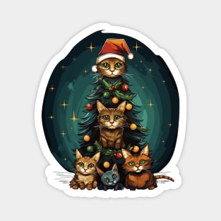 Cat Christmas Tree Magnet