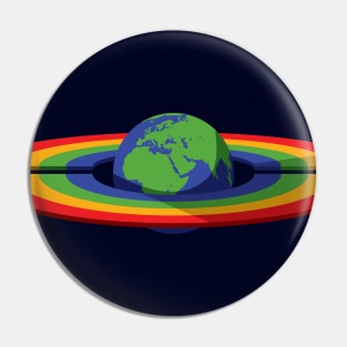 Rainbow Earth Pin