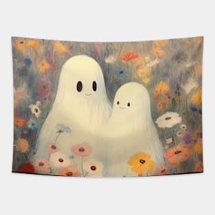 Halloween Vintage Ghost Tapestry