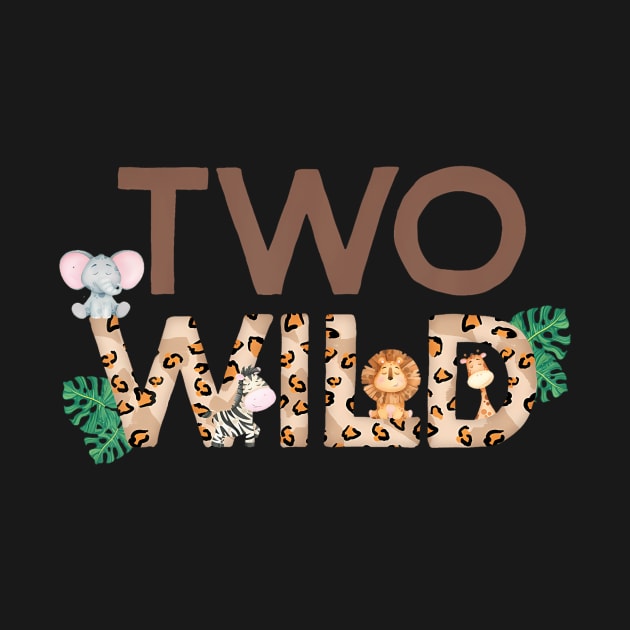 Wild Two Animal Safari 2nd Birthday Theme Family Boy Girl by Aleem James