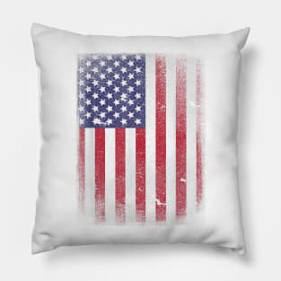 USA Flag 4th July American Red White Blue Star Stripes 4 Day T-Shirt Pillow