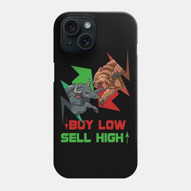 Trading Market Trend Bull Bear Forex Cryptocurrencies Stock Phone Case by melostore