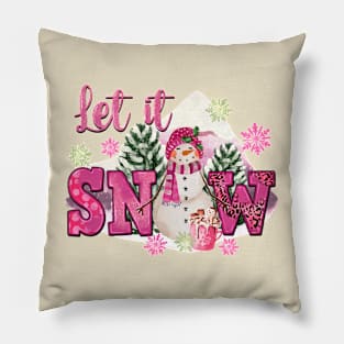 Let it snow snowman, snowman snowflakes Pillow