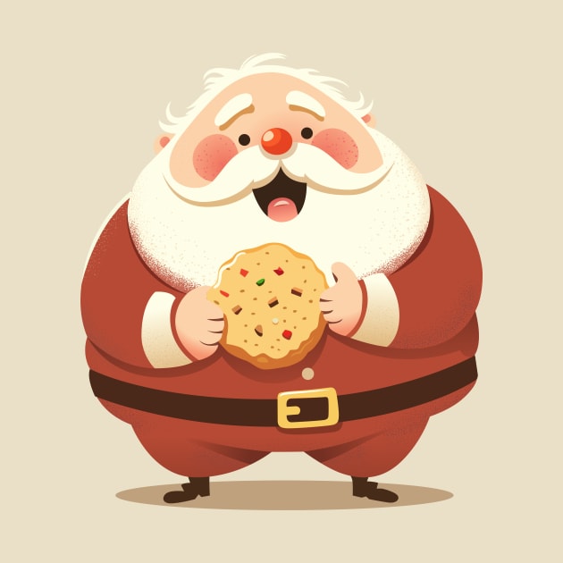 Santa Claus eats a big cookie by JORDYGRAPH