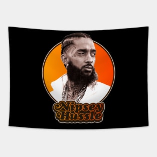 Retro Nipsey Hussle Tribute Tapestry