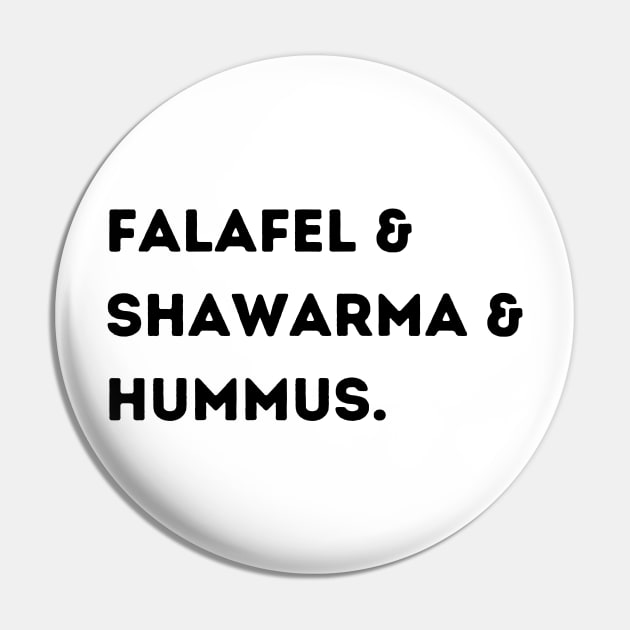 Falafel & Shawarma & Hummus Pin by stickersbyjori