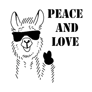 Lama peace and love T-Shirt