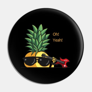 Heavy Metal Pineapple - Cute Funny Pin