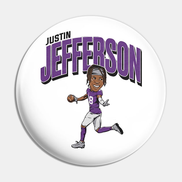 Justin Jefferson Caricature Pin by Chunta_Design