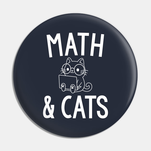 Funny Math Lover Gift Math Teacher Gift Cat Lover Gift Math and Cats Pin by kmcollectible