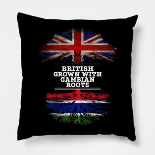 British Grown With Gambian Roots - Gift for Gambian With Roots From Gambia Pillow