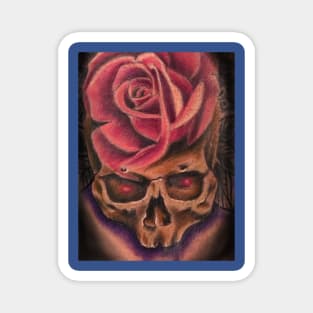 Skull Rose morph Magnet