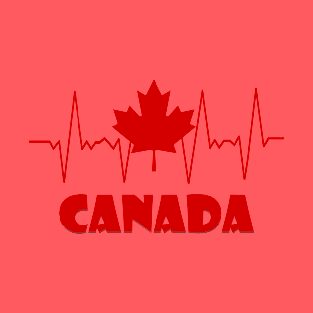 Canadian Maple Leaf Heartbeat II by KJKlassiks