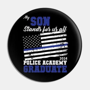 Proud of my Son Police Academy 2024 Graduation TShirt Pin