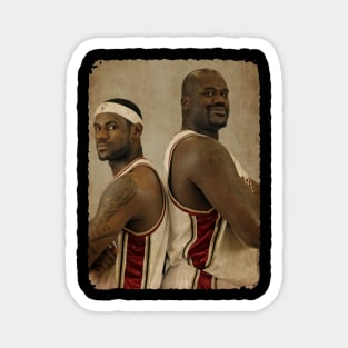 Shaquille O'Neal and Lebron James Magnet