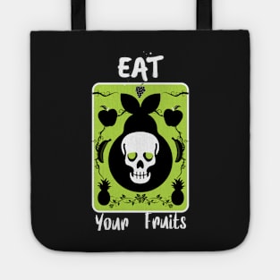 Copy of Scary Pear skull Eat your Fruits Halloween Tote