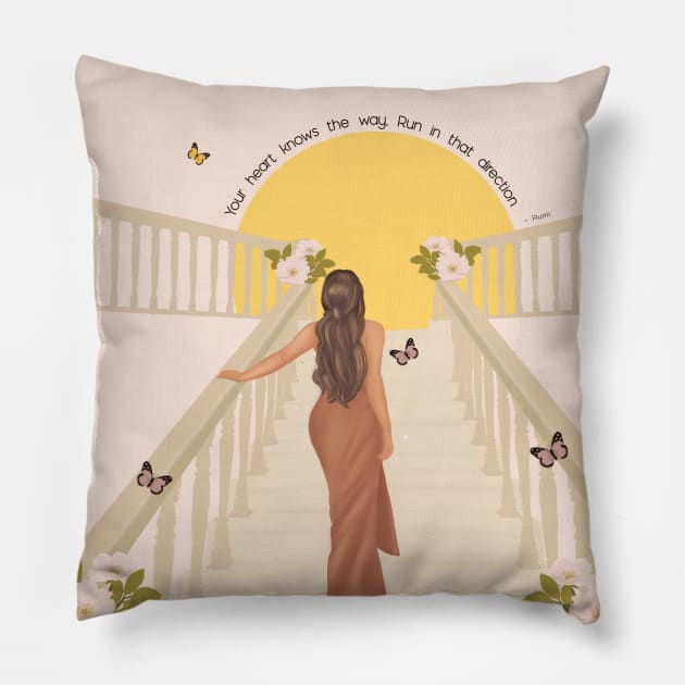 Your heart knows the way Pillow by Minimal Artistic