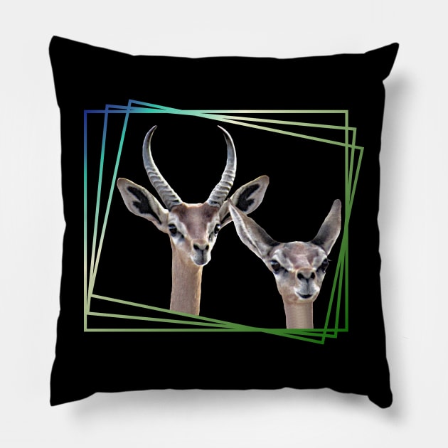 Gerenuk - Gazelle in Kenya / Africa Pillow by T-SHIRTS UND MEHR