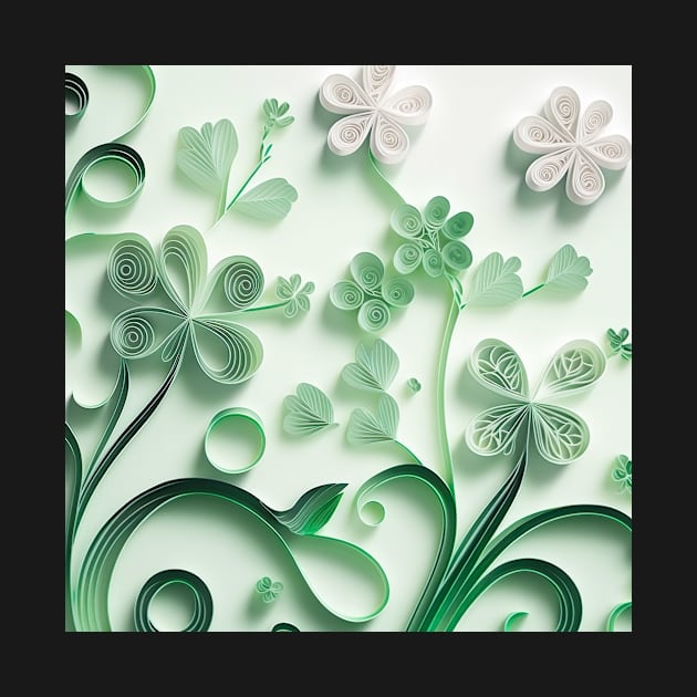 soft and ethereal design of Saint Patrick's day shamrocks by UmagineArts