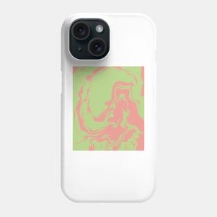 Green and Pink Liquid Swirls Retro Pattern Phone Case
