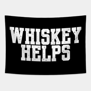 Whiskey Helps Drinking Alcohol Funny Tapestry