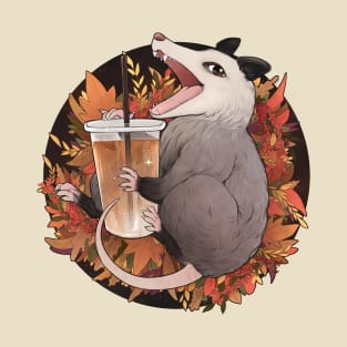 Iced Coffee Opossum T-Shirt