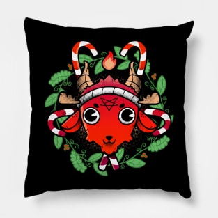 Xmas - Christmas Reindeer Baphomet Pillow