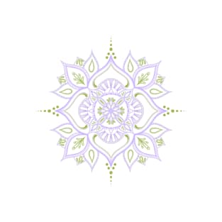 Purple and Green mandala pattern T-Shirt