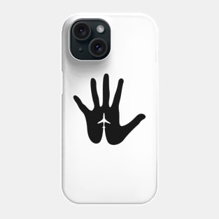 Hand with Airplane Minimalist Design Phone Case