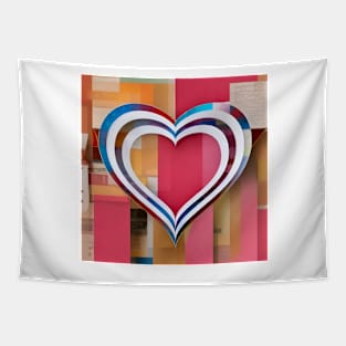 Heart Collage Tapestry