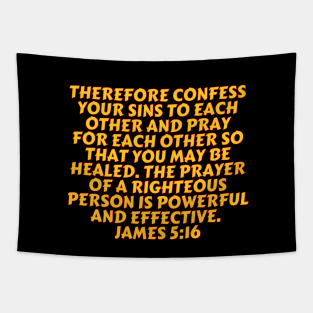 Bible Verse James 5:16 Tapestry