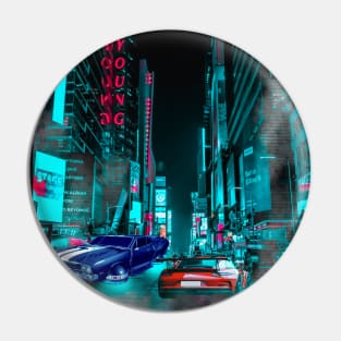 Car City Neon Synthwave Pin