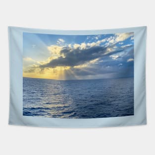 Sunset On the Caribbean Sea Tapestry