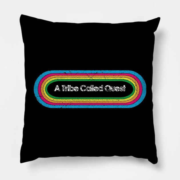 atcq ll rainbow retro Pillow by bubur ayam