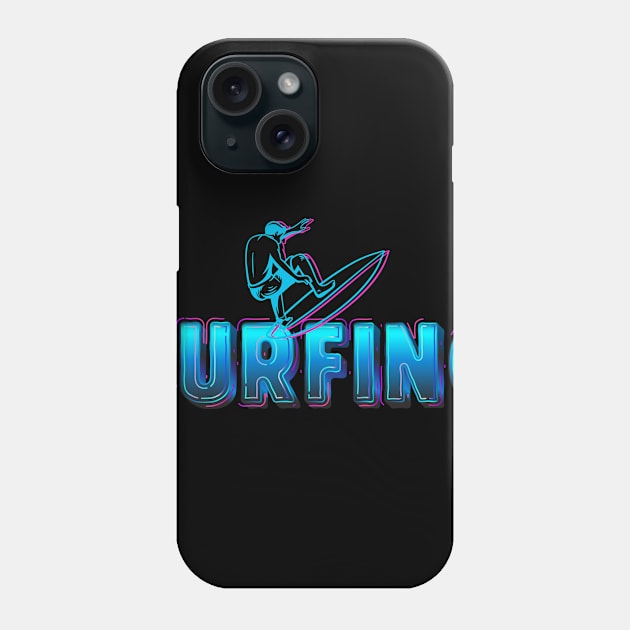 Surfing Surfer Surf Beach Summer Holiday Vacation Phone Case by The Agile Store