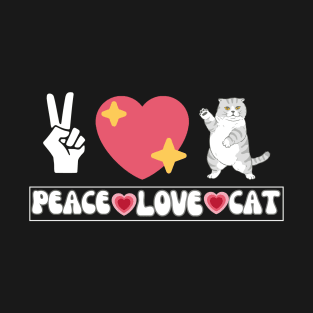 Cute Peace Love Cat 2023 Men Women Kids Boys Girls T-Shirt