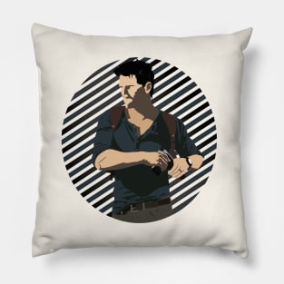 Nathan striped background Pillow