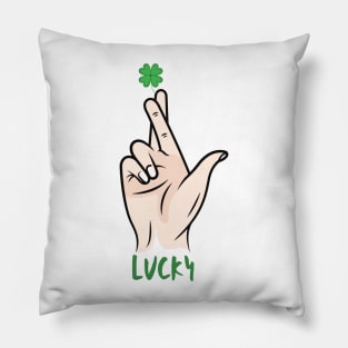 lucky shamrock heart st patrick's day parade clover holiday Pillow