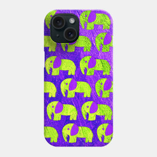 elephant of the safari of dreaming painting art in wallpaper ecopop Phone Case