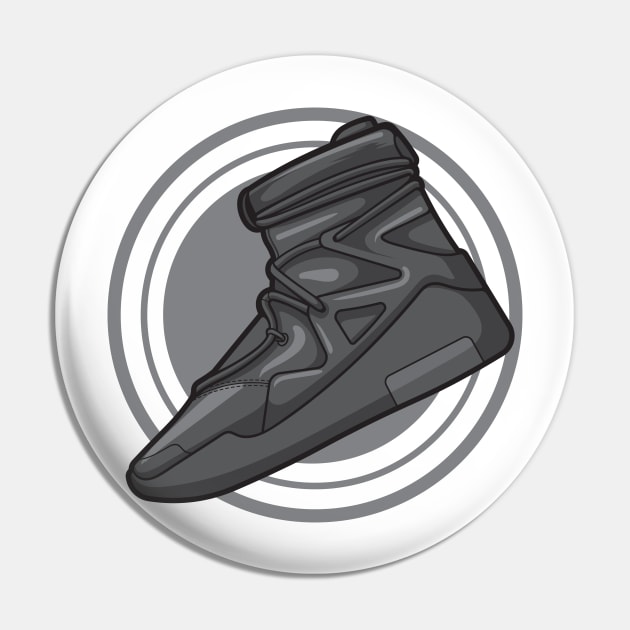 Air FOG 1 Triple Black Sneaker Pin by milatees