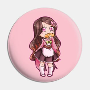 Nezuko Maid Pin