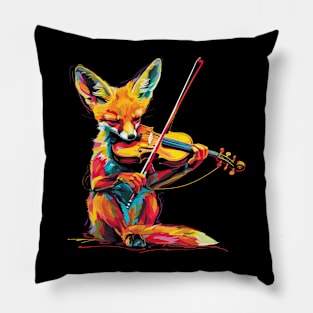 Fennec Fox Playing Violin Pillow