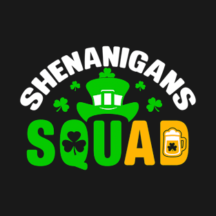 Shenanigans Squad Funny Irish St Patrick's Day Shamrock T-Shirt
