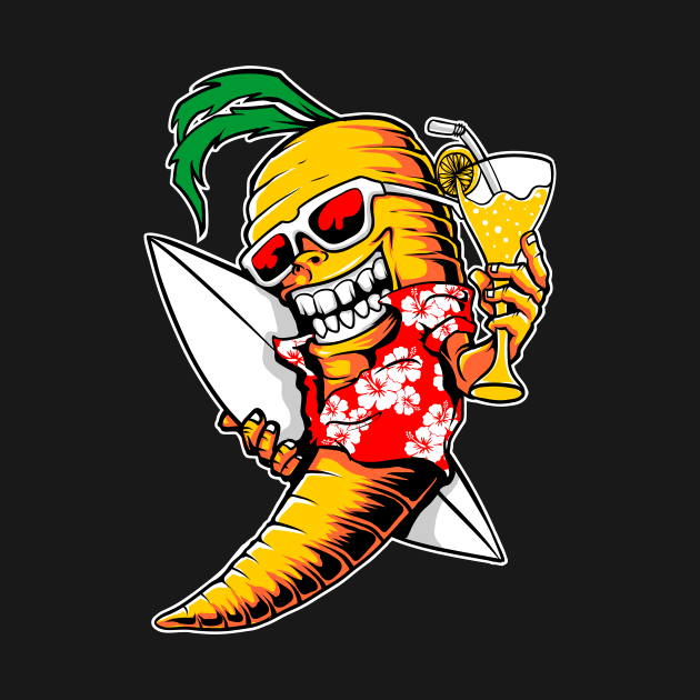 Carrot surfer on holiday by D3monic