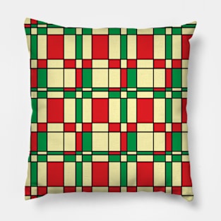 Colorful Christmas Geometric Pattern Pillow